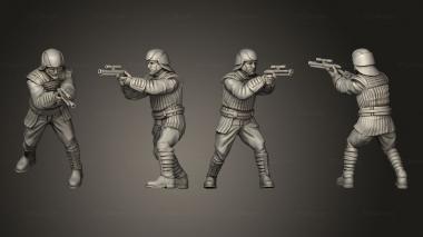 Military figurines palace guard pose 1 3d model