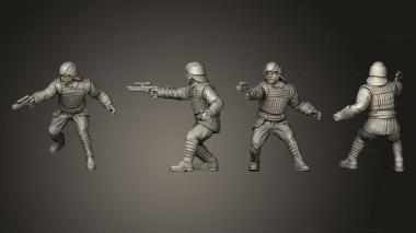 Military figurines palace guard pose 2 3d model