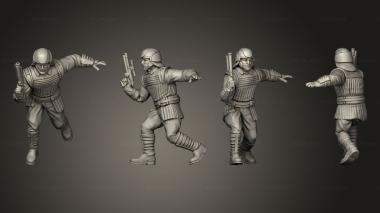 Military figurines palace guard pose 5 3d model