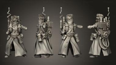 Military figurines Paracausalist modular body 1 Hweapons 3d model