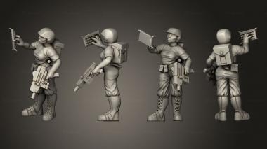 Military figurines Paramilitary Comms Spec 3d model