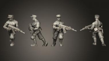 Military figurines Paramilitary Infantry 3d model