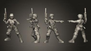 Military figurines Paramilitary Officer 3d model