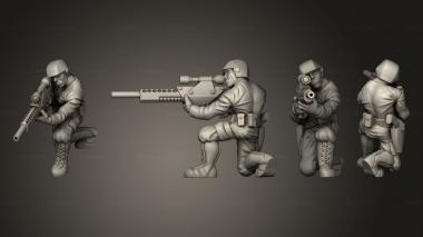 Military figurines Paramilitary Sniper M 3d model