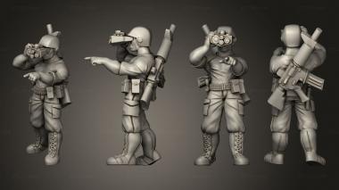 Military figurines Paramilitary Spotter 3d model