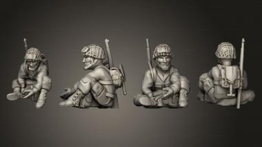 Military figurines paratrooper 03 3d model
