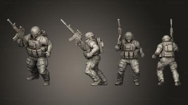 Military figurines Paratrooper 01 3d model