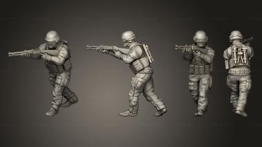 Military figurines Paratrooper 03 3d model