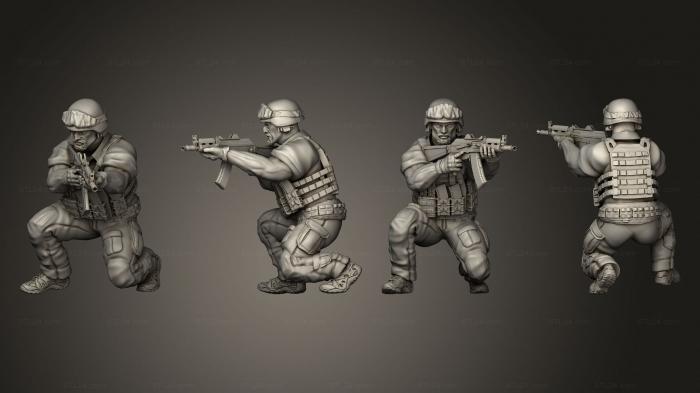 Military figurines (Paratrooper 04, STKW_10842) 3D models for cnc