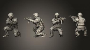 Military figurines Paratrooper 04 3d model