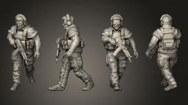 Military figurines Paratrooper 06 3d model