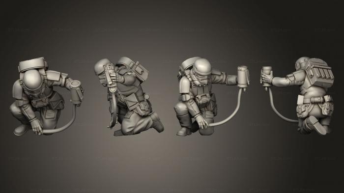 Military figurines (paratrooper 07, STKW_10845) 3D models for cnc