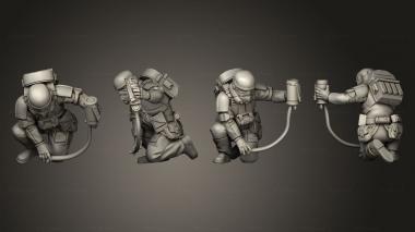 Military figurines paratrooper 07 3d model