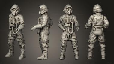Military figurines paratrooper 09 3d model