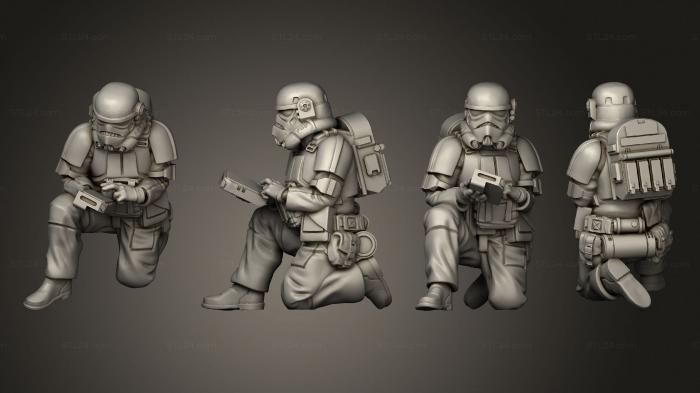 Military figurines (paratrooper 13, STKW_10851) 3D models for cnc