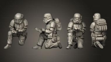 Military figurines paratrooper 13 3d model