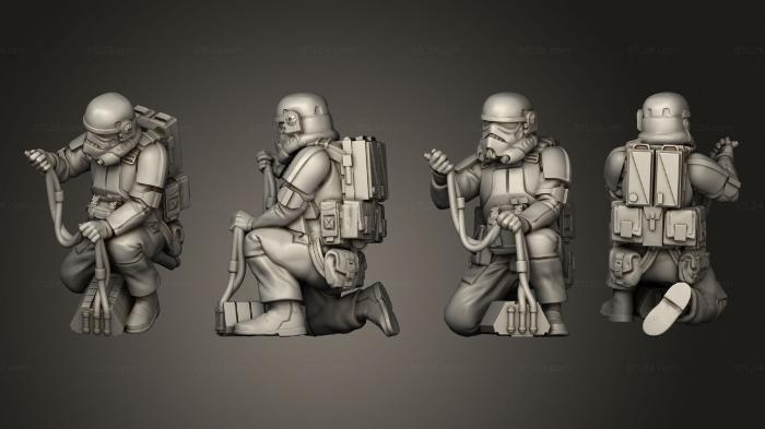 Military figurines (paratrooper 16, STKW_10854) 3D models for cnc