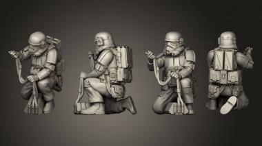 Military figurines paratrooper 16 3d model