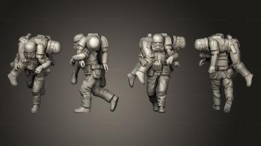 Military figurines paratrooper 21 3d model