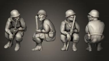 Military figurines Passager assis 01 3d model