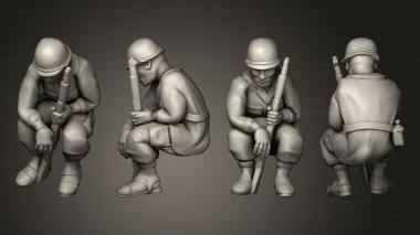 Military figurines Passager assis 04 3d model