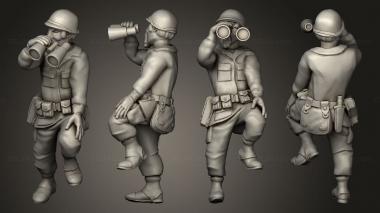 Military figurines Passager debout 3d model