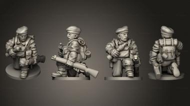 Military figurines PIAT ASSISTANT 3d model