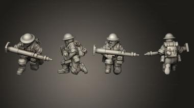 Military figurines PIAT GUNNER 01 3d model
