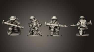 Military figurines PIAT GUNNER 3d model