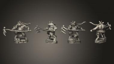 Military figurines Pigsy Attacking 3d model