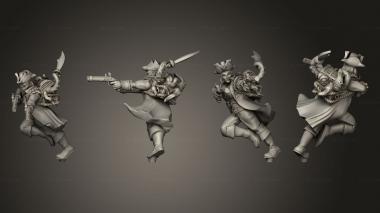 Military figurines Pirate 02 Human Female v 2 3d model