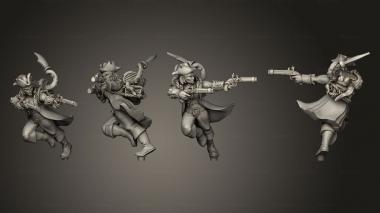 Military figurines Pirate 02 Human Female 3d model