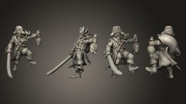 Military figurines Pirate 04 Human Male v 2 3d model