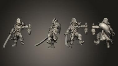 Military figurines Pirate 04 Human Male 3d model