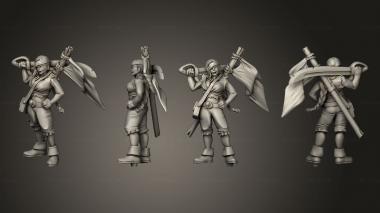Military figurines Pirate 07 Human Female 3d model