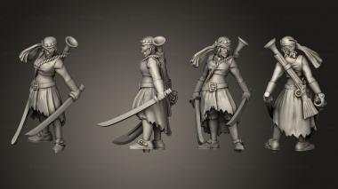 Military figurines Pirate 10 Human Female 3d model