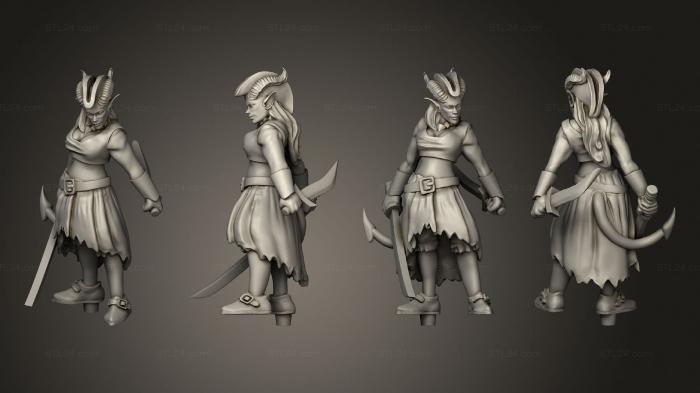 Military figurines (Pirate 11 Demonach Female v 2, STKW_10929) 3D models for cnc