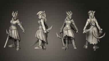 Military figurines Pirate 11 Demonach Female v 2 3d model