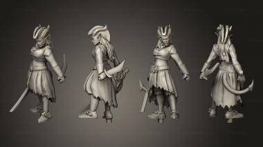 Military figurines Pirate 11 Demonach Female 3d model