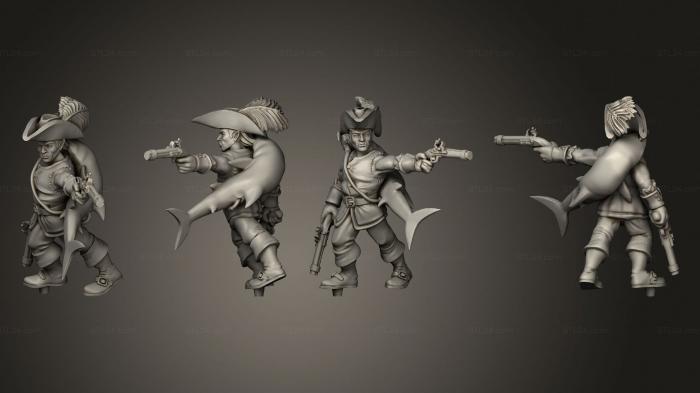Military figurines (Pirate 14 Half Orc Male, STKW_10934) 3D models for cnc