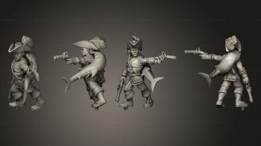 Military figurines Pirate 14 Half Orc Male 3d model