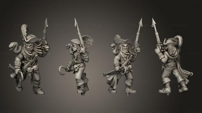 Military figurines (Pirate 16 Human Male v 2, STKW_10936) 3D models for cnc