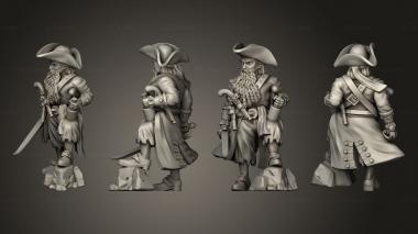 Military figurines Pirate Black Beard 01 3d model