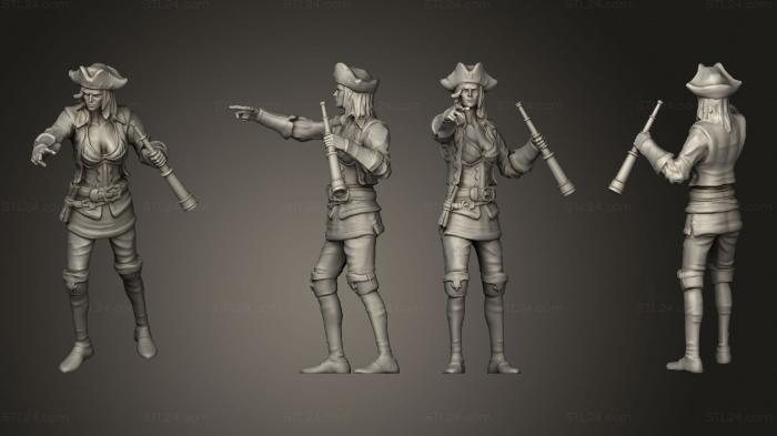 Military figurines (Pirate Boatswain Land Ahoy, STKW_10941) 3D models for cnc