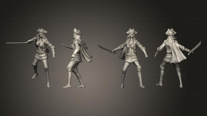 Military figurines (Pirate Boatswain Sword Battle, STKW_10942) 3D models for cnc