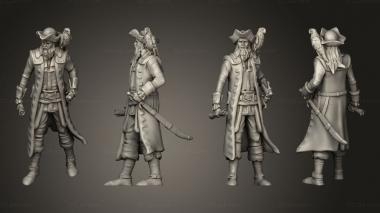 Military figurines Pirate Captain Exploring 3d model