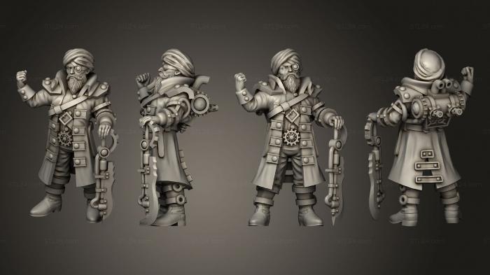 Military figurines (Pirate Captain Nemo 01, STKW_10947) 3D models for cnc
