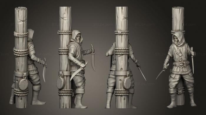Military figurines (Pirate Cutthroat Daggers, STKW_10948) 3D models for cnc