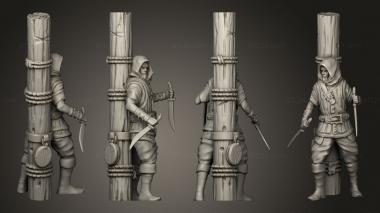 Military figurines Pirate Cutthroat Daggers 3d model