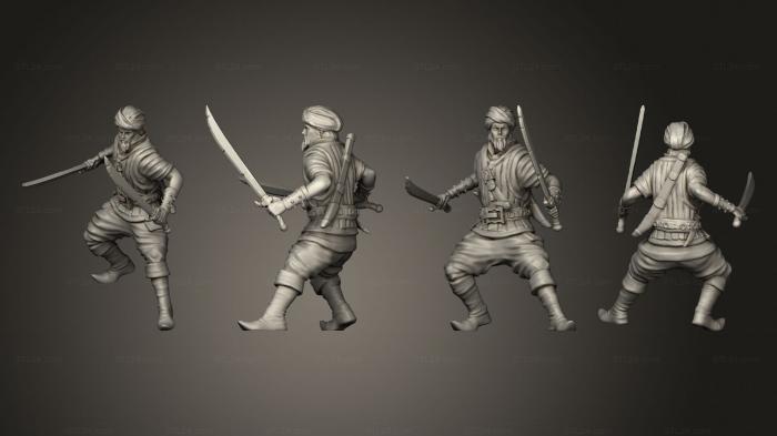 Military figurines (Pirate Cutthroat Sword Dance, STKW_10949) 3D models for cnc